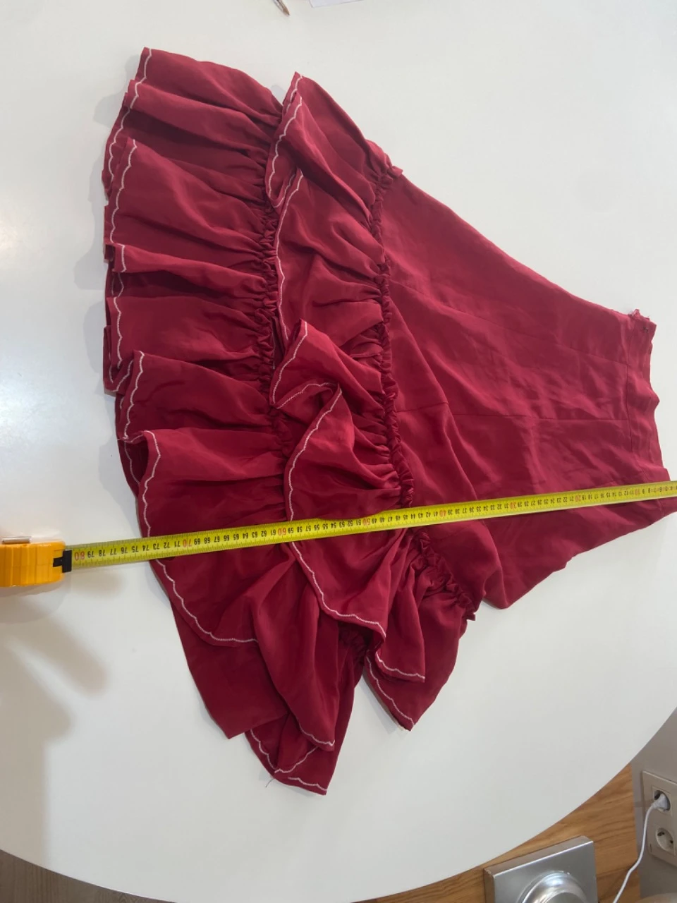 208 saia larga Rociera vermelho vinho – photo 5